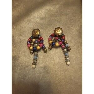 Beaded Earrings UNIQUE INTERCHANGABLE WEAR 3 Different Ways